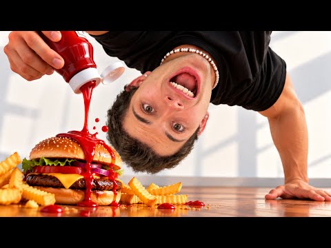 I SPENT 24 HOURS LIVING UPSIDE DOWN !!