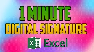 Excel 2016 : How to Add and Create a Digital signature screenshot 5