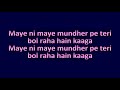 Maaye Ni Maaye Munder Pe Teri Video Karaoke With Scrolling Lyrics Mp3 Song