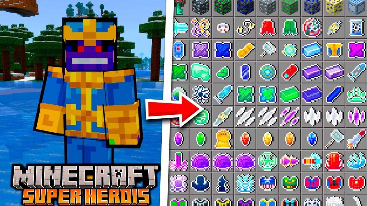 ESSA É MELHOR ADDON SUPER HEROIS TODOS OS TEMPOS PARA O MINECRAFT PE 1. ...