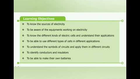 Electricity/UNIT 2/6th std/Science/State board/Samacheer syllabus