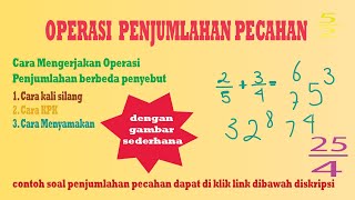 Berikut ini adalah cara menjumlahkan pecahan dengan perkalian silang.
kpk, dan penyebut untuk sekolah dasar ( 5 sd). penjumlahan disesaikan
deng...