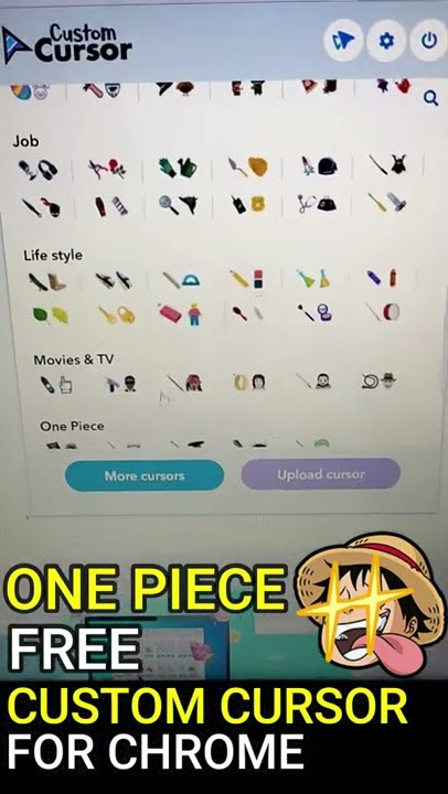 FREE ONE PIECE CUSTOM CURSOR🤗 #shorts