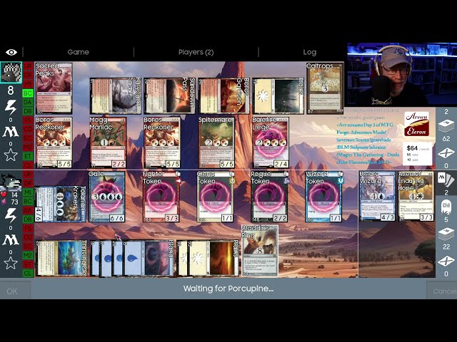 Arv streams Day 3 of Magic The Gathering: The Forge--Adventure Mode!