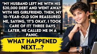 My husband left with his girlfriend, leaving me with 20,000 in debt Then, my 10-year-old son said