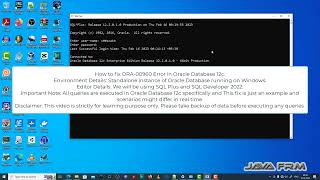 ORA-00960: ambiguous column naming in select list - Oracle Database 12c Error Messages
