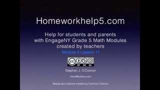 Grade 5 EngageNY Eureka Math Module 4 lesson 11