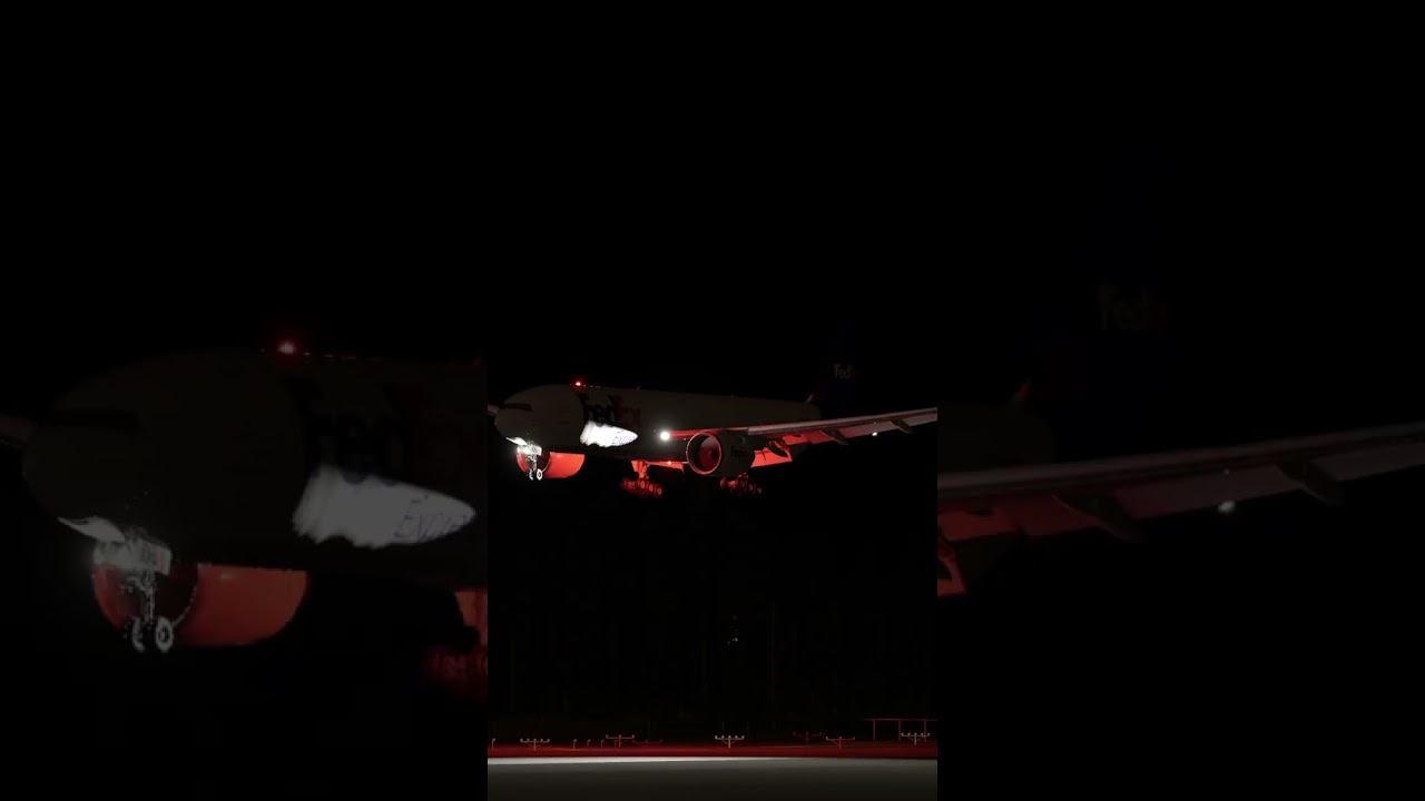 FedEx B777F Night Landing | Anchorage ANC | X-Plane 12