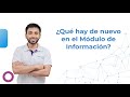 ¿Qué hay de nuevo en el módulo de Información?