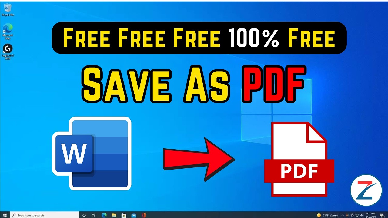 How to Convert MS WORD File into PDF - YouTube