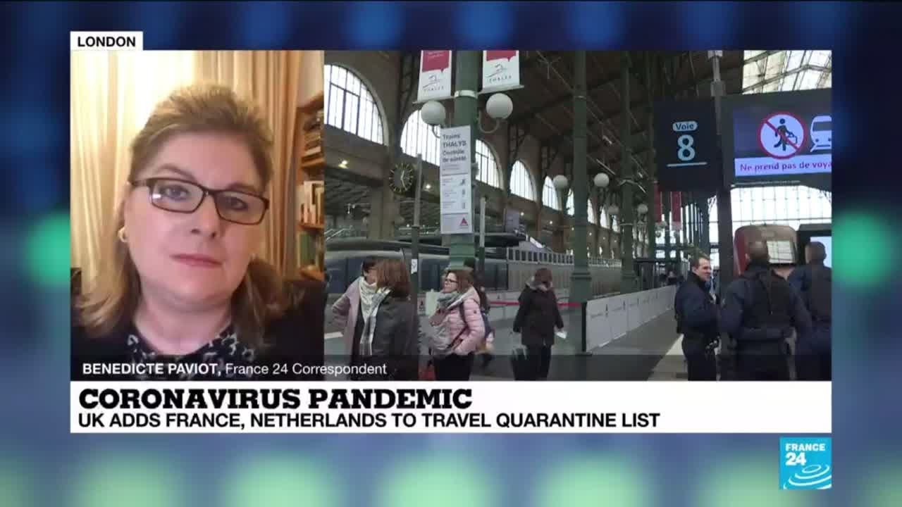 UK adds France, Netherlands to travel quarantine list