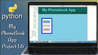 Python project GUI, MyPhoneBook app - 7 -create Toplevel window