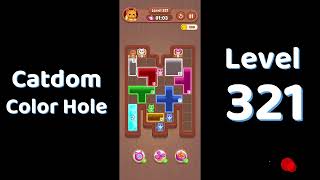 Catdom Level 321 walkthrough | Color Hole 🐱🕳️| Solutionguruji