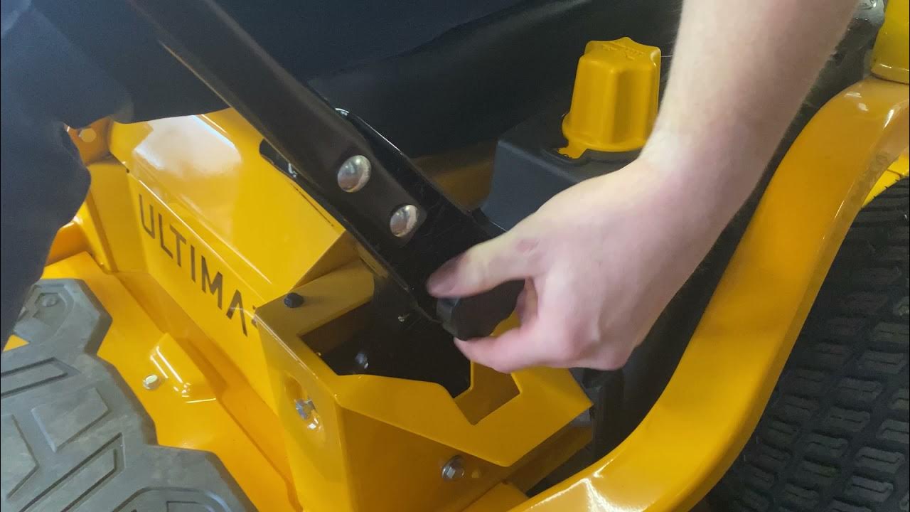 How to adjust the lap bar on a Cub Cadet Zero Turn Mower YouTube