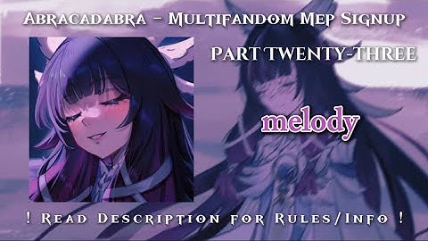 [ClOSED MEP - BACKUPS OPEN] Abracadabra || Multifandom 