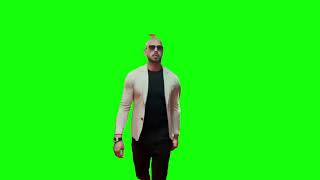 Andrew Tate Walking Green Screen