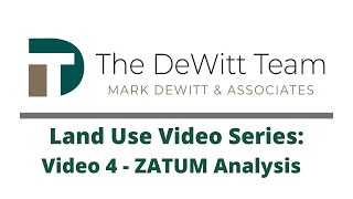Land Use Series - Video 4: ZATUM Analysis