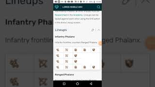how make army lineup in Lord's mobile