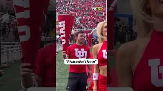 Utah cheerleader pleads for fans not to leave after that last Texas Tech TD