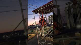 Kid's first time zipline