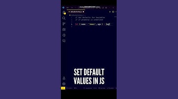 🥰🥰 Set Defaults for Values if property is undefined in JavaScript #shorts #javascript #programming