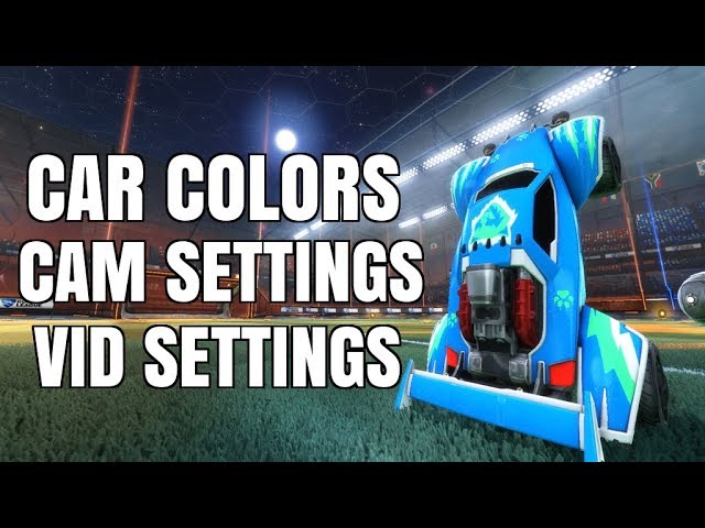 All my Rocket League in game settings, car colors, camera settings and video settings.