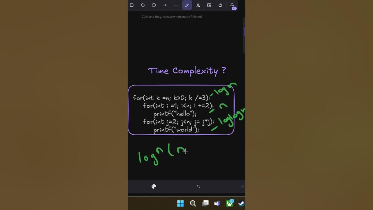 Time complexity for nested loops -3 #dsa #cleancode #shorts # ...