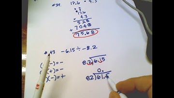Multiplying and Dividing rational numbers