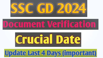 SSC GD 2024 Crucial Date Rejection in Document Verification #sscgd