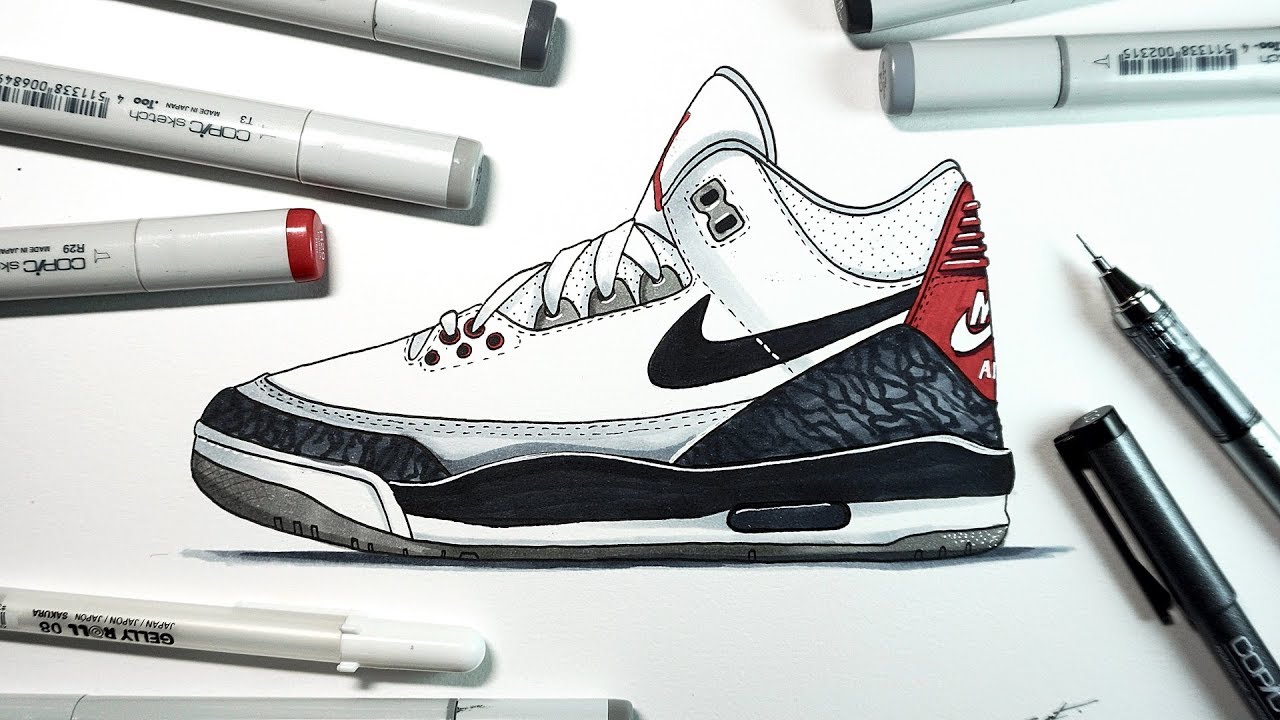 jordan 3 drawing