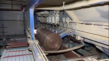 Stacking line for 6 m long boards.