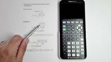 Estimating the Error Associated with Proportions on a TI-84 Plus CE