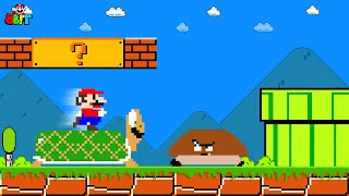 Super Mario Bros. but everything Mario jumps on turns into LONGER??? | Game Animation