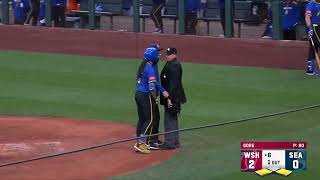 Mariners J P  Crawford ejected from the game after being called out on strikes vs Nationals   1080