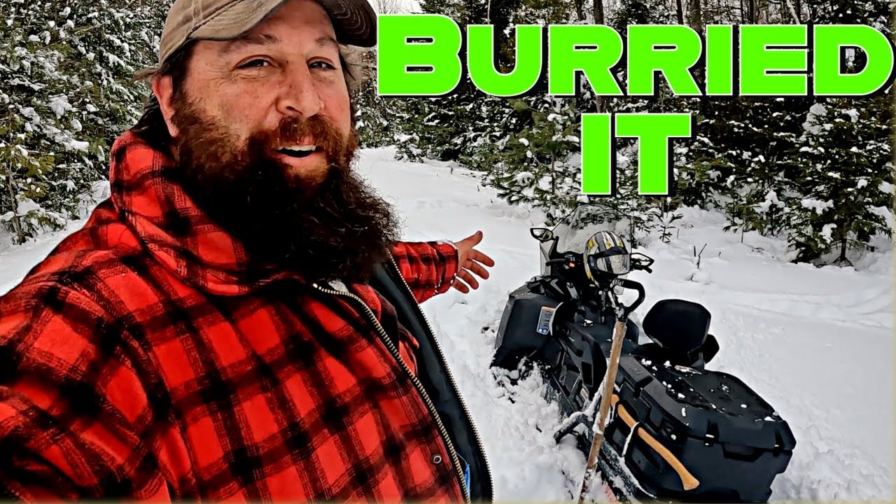 WILDERNESS CAMP TRIP: DAY 2 - DEEP SNOW - LOBSTER LAKE - YouTube