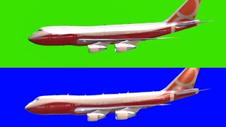 Flying Plane Green Screen & Blue Screen Video
