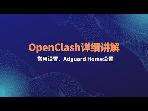 OpenClash使用教程，添加节点|过滤广告|dns防劫持|秒解析| 添加订阅|流量分流|策略组讲解，OpenWrt软路由翻墙，AdGuardHome+openclash详细配置教程，解决DNS污染