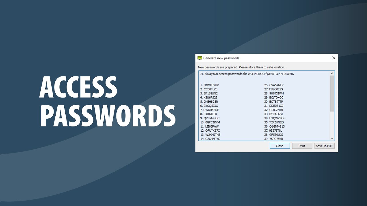 Remote Desktop Access Passwords ISL Online YouTube