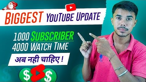 Beggest YouTube  Monetization Update || YouTube New Update 🔥