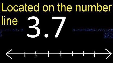 Located 3.7 on the number line 3,7 . Locating decimal numbers . represented