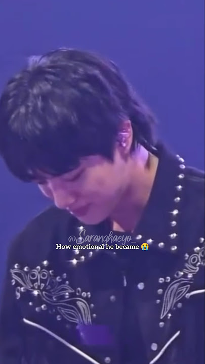 Jin was so emotional when Army sang Spring day🫂🤧