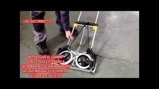 Carro Aluminio Plegable 70kg - Ruedas Macizas, 2083