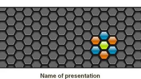 Abstract Gray Honeycomb PowerPoint Template by PoweredTemplate.com