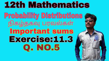 12th mathematics| tamilnadu new syllabus |chapter11 |Exercise 11.3| Q. NO. 5