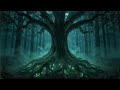Deep Introspective Meditation (Open Eye) 🌀 4.5Hz Low Theta Waves | Dark Mystic Forest [1 Hour]