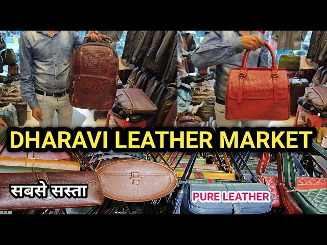 Leather Bags Dharavi Leather Market I Cheap Leather Bags Ladies & Gents I  Dharavai Mumbai - YouTube