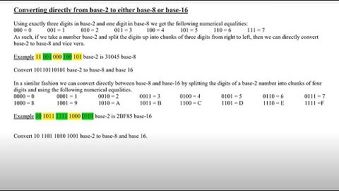 How to Convert from Base-2 to Base-8 and -16 and How to Add and Multiplying in Base-2, -8, and -16