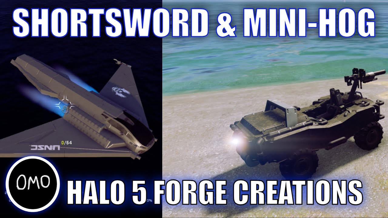Halo 5 Forge Creations - Mini-Hog and UNSC Shortsword