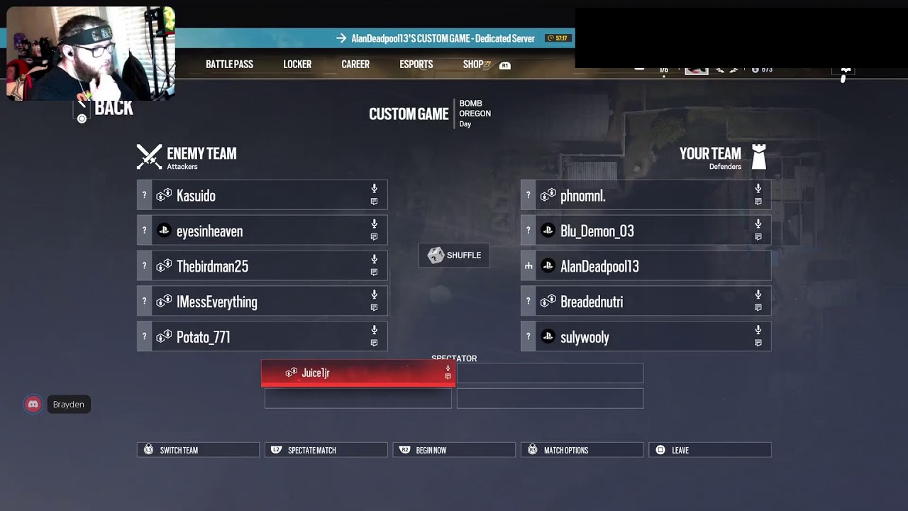 Streaming r6 custom/ranked