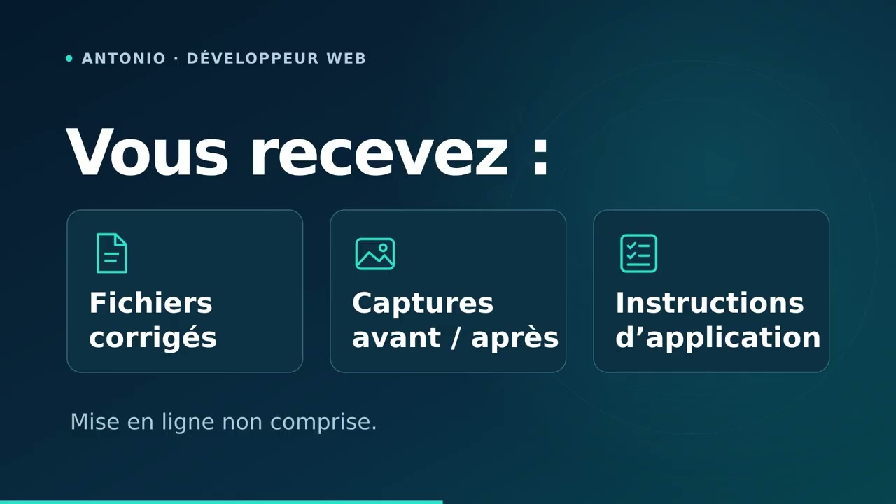 corriger un problème daffichage HTML CSS ou React